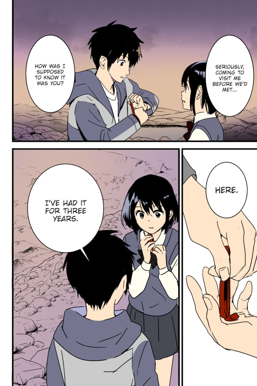 Kimi no Na wa. - & and & - Mitsuha Miyamziu & Teshigawara Katsuhiko (Coelacanth) (colored by mikakucoloring)