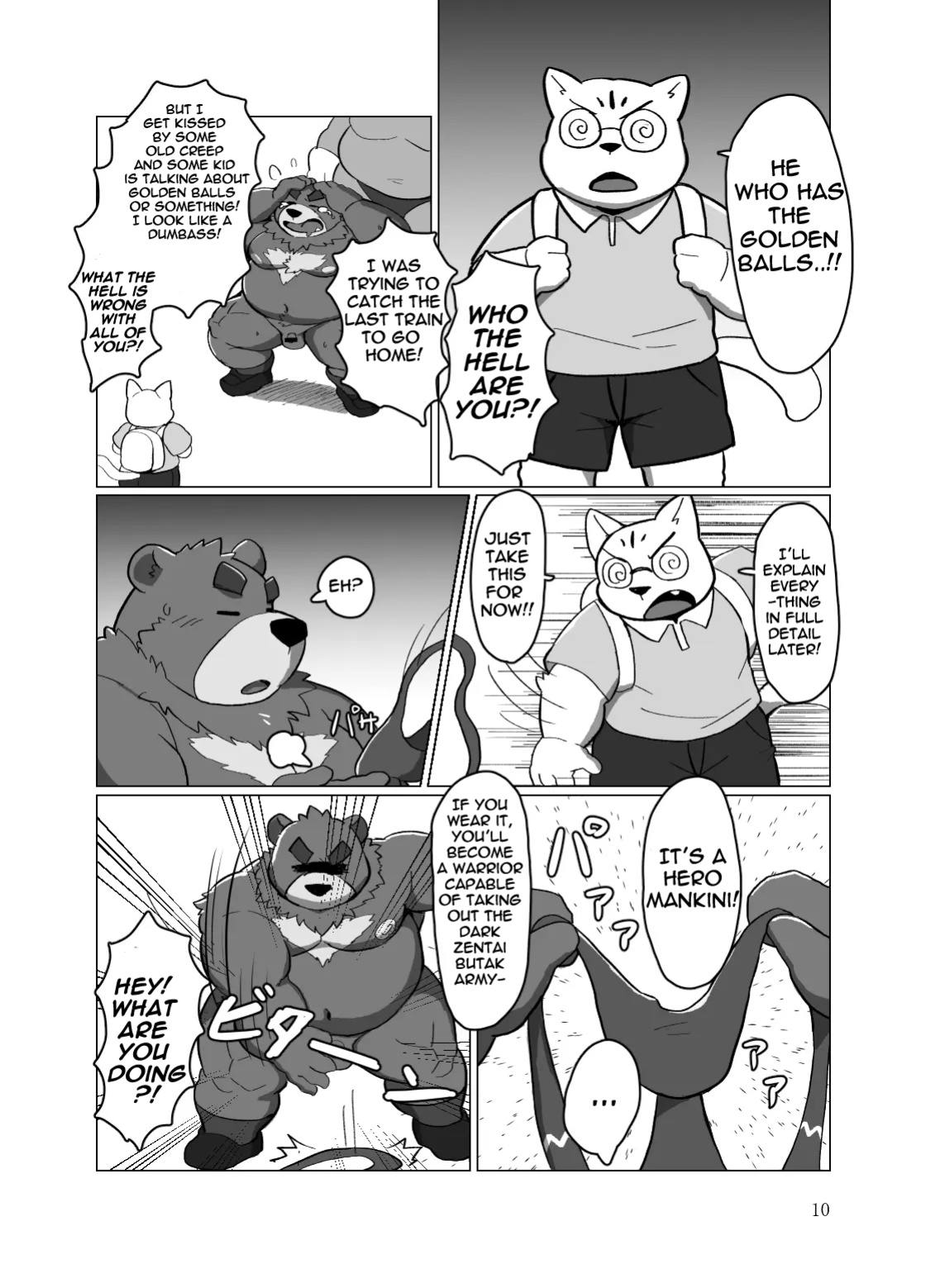 [Kyouretsu Hiyougeka (Beat-kun)] Roshutsu Hentai Dosukebear| Exhibitionist Pervert Dosukebear [The_Masked_Kemoner]