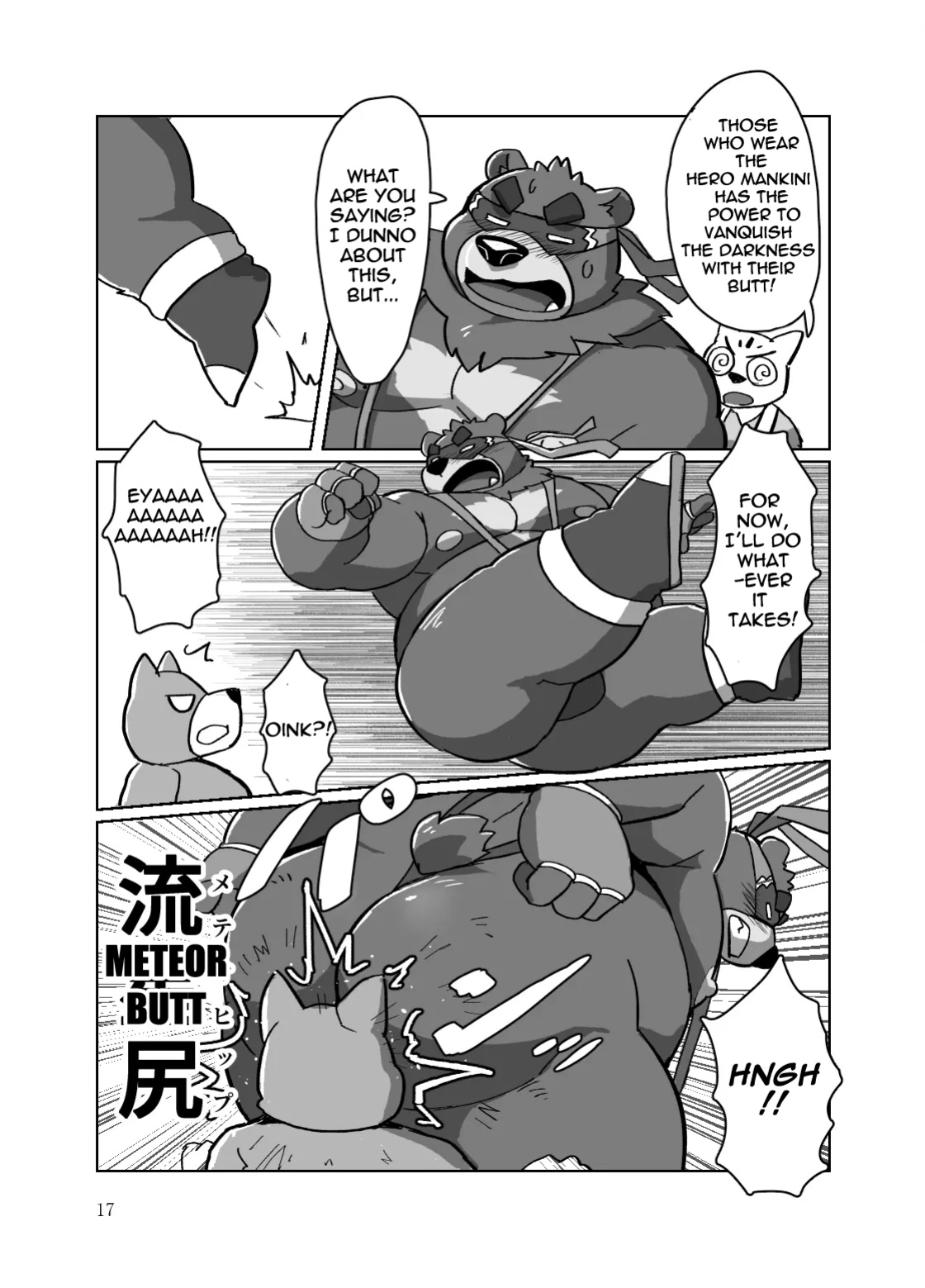 [Kyouretsu Hiyougeka (Beat-kun)] Roshutsu Hentai Dosukebear| Exhibitionist Pervert Dosukebear [The_Masked_Kemoner]