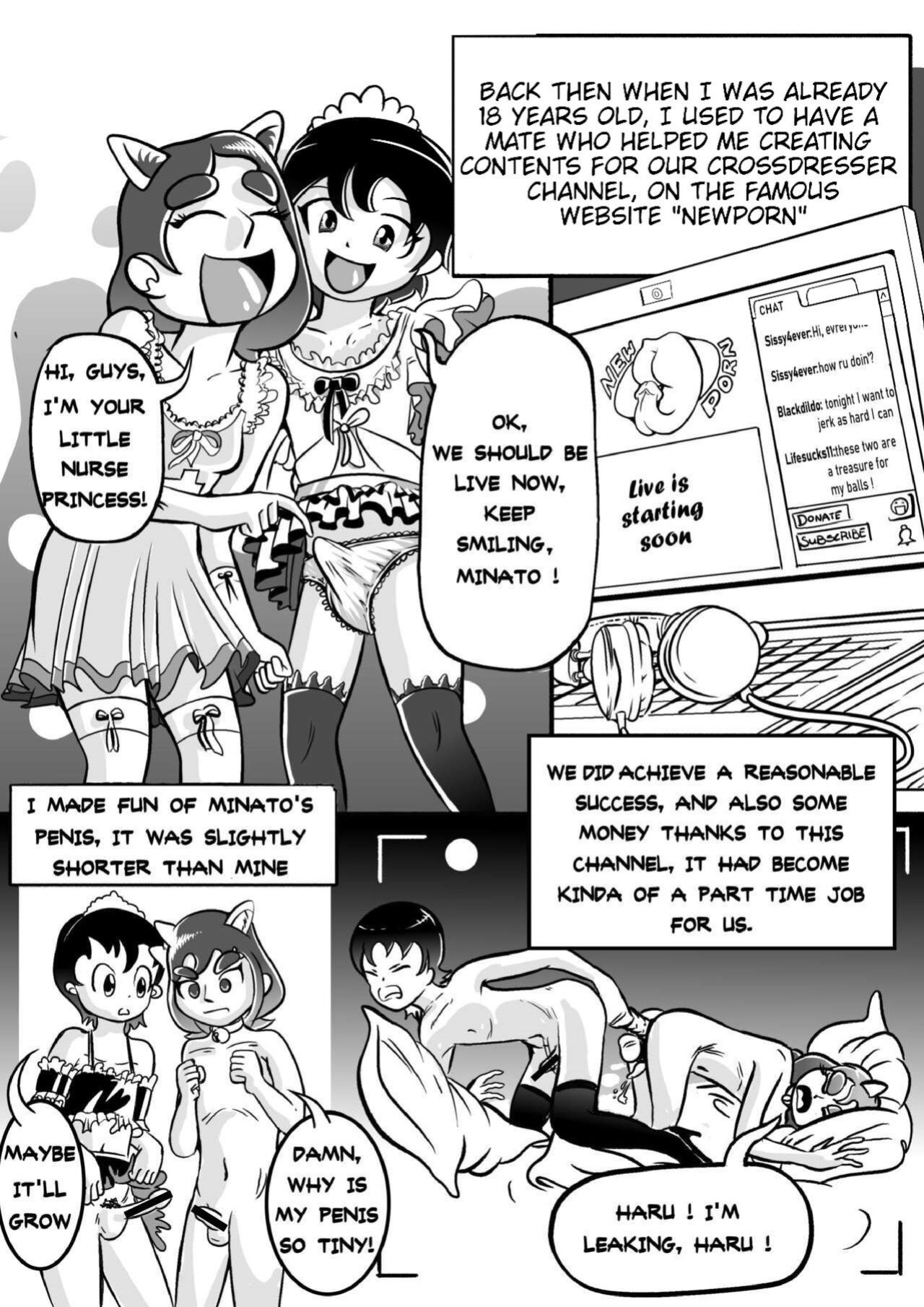 I tried female hormones to become a crossdresser Idol (black and white)
