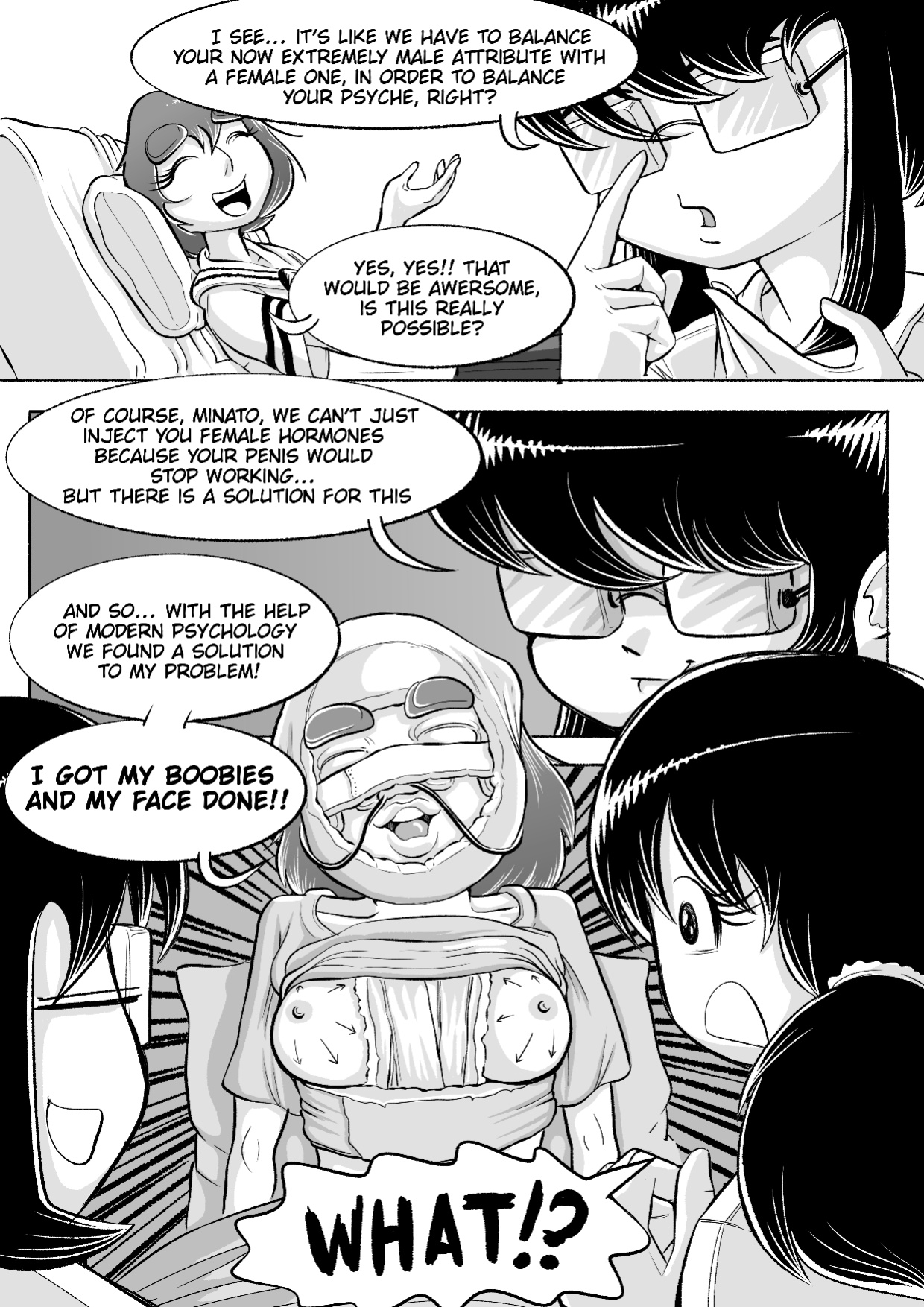 I tried female hormones to become a crossdresser Idol (black and white)