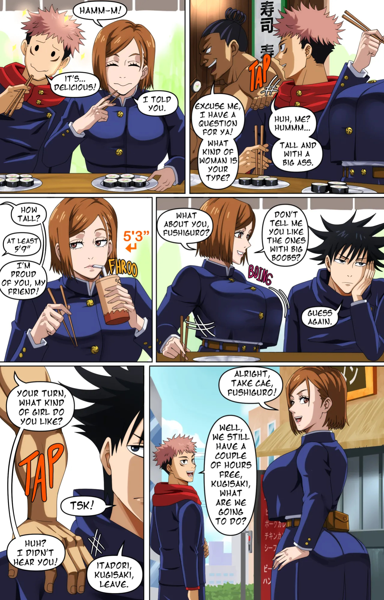 [Pink Pawg] First Date (Jujutsu Kaisen)