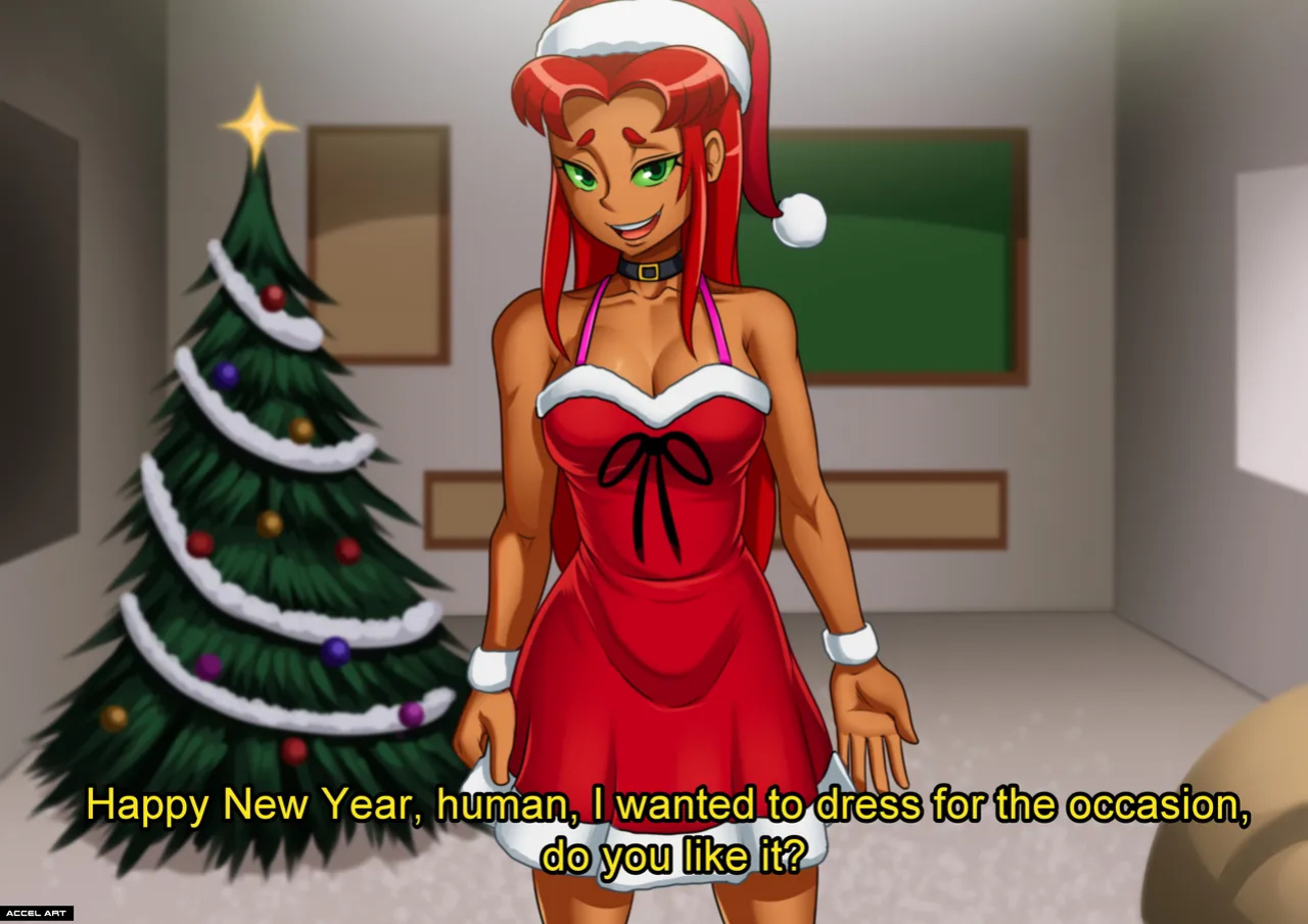 [Accel Art] Star Fire Chirstmas (Teen titans) (english + textless)