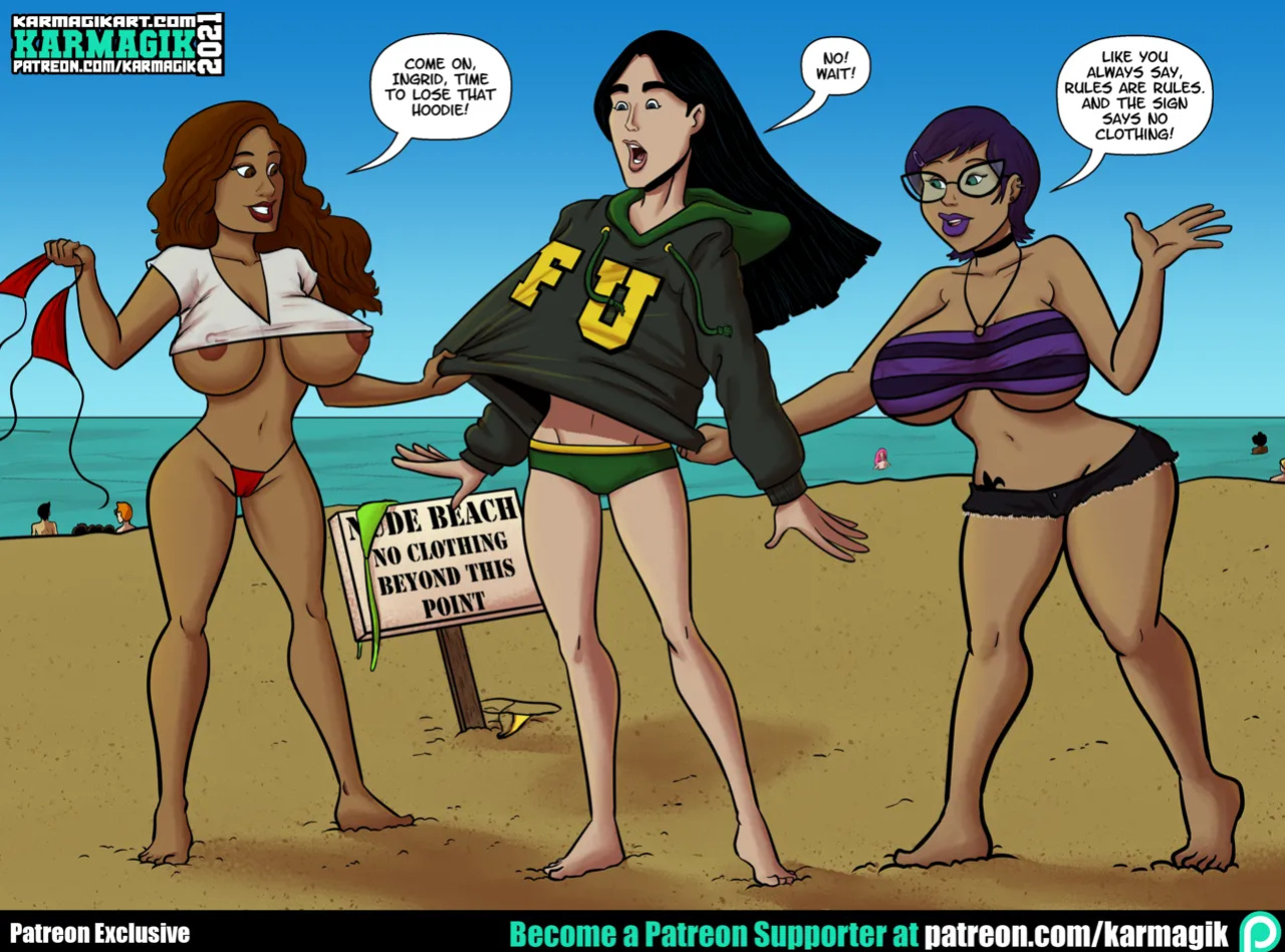 [Karmagik] Isabel, Willow and Ingrid at the beach
