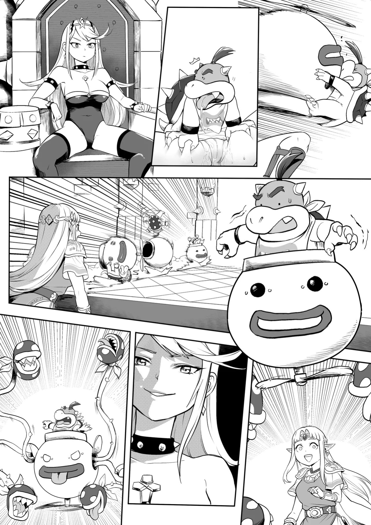 [MassivePinkZombie] sWitch Time! Part 1-4 (Super Smash Bros.) [English & Textless]