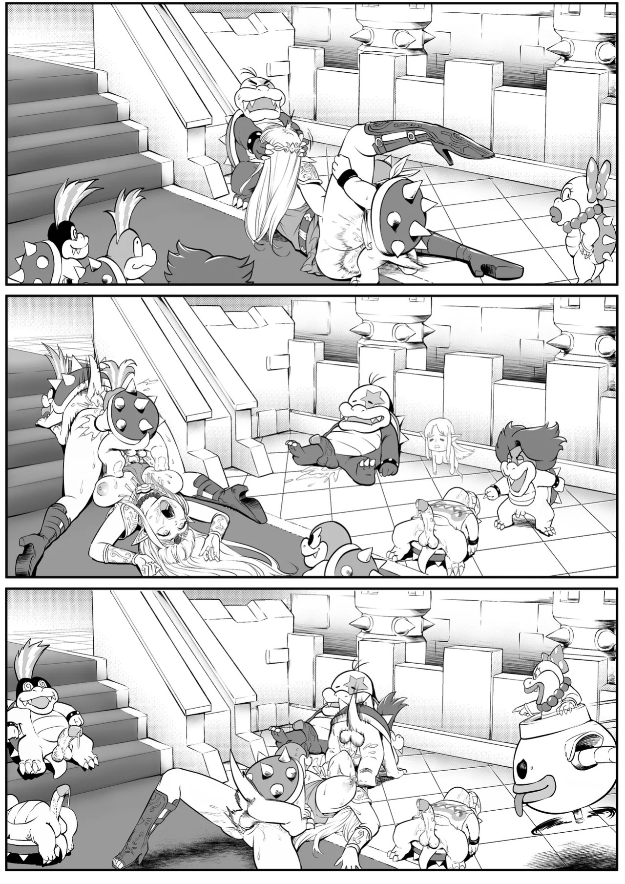 [MassivePinkZombie] sWitch Time! Part 1-4 (Super Smash Bros.) [English & Textless]