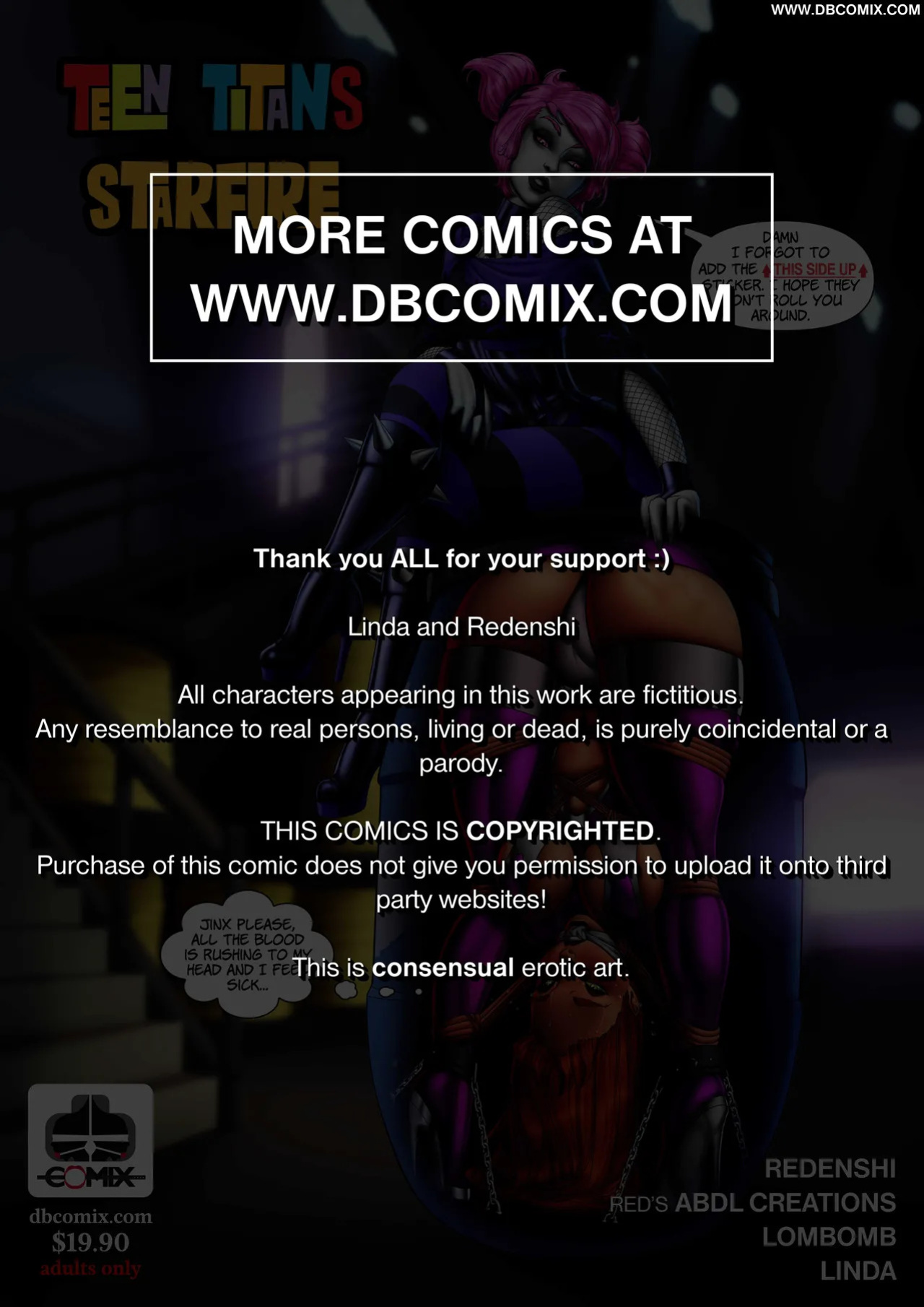 DBCOMIX Teen Titans Raven + Starfire + Blackfire