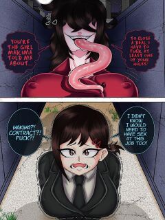 [OverNSFW] Kobeni making a contract with Devil Futa (Chainsaw Man)