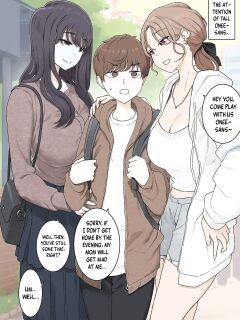 [Wakamatsu] Megutai Choushin Onee-san-tachi ni Ryousoku kara Press Sarete Nigerarenai Sex | Sex Where I'm Sandwiched Between Tall, Busty Onee-sans and Unable to Escape Preview