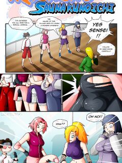 Sauna fun with Naruto gamg