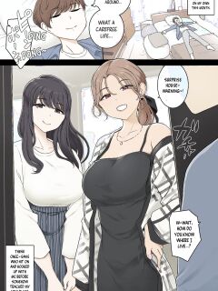 [Wakamatsu] Keitai Choushin Onee-san-tachi ni Shinkyo o Yaribeya ni Sareru Hanashi | Tall, Busty Onee-sans Turn My New Place into Their Sex Room